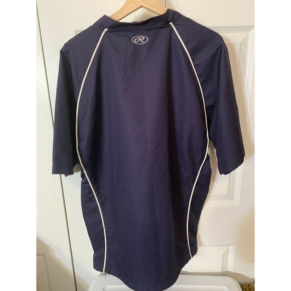 Rawlings 1/4 Zip Men’s Sz M Windbreaker Pullover T Shirt Blue White - Picture 5 of 5